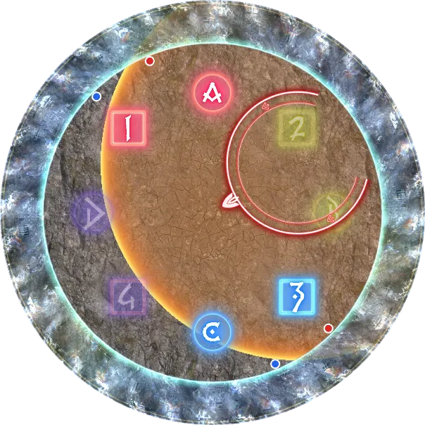 旋击群狼剑：参考标点法 斜向情况 2 场基